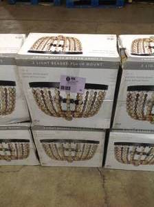 Lot of Light of Natural Wood Beads Customer Returns See Pictures