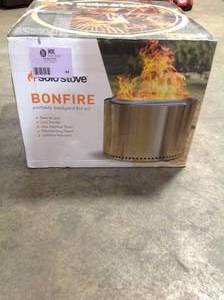 Solo Stove Bonfire 19.5 in. x 14 in. Round Stainless Steel Wood Burning Fire Pit Customer Returns See Pictures
