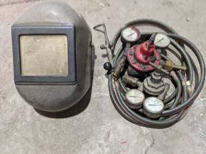 lot 228 image: Welding Helmet, Welding Torch Contr...