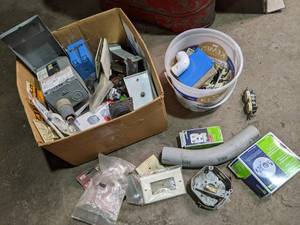 lot 232 image: Box of Electrical Fittings See Pho...
