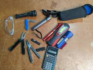 lot 241 image: Flashlights, Calculator, Safety Gla...