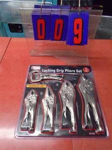 Package of adjustable locking pliers. As shown.