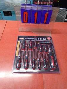 21 piece screwdriver & bit set. New in package. As shown.