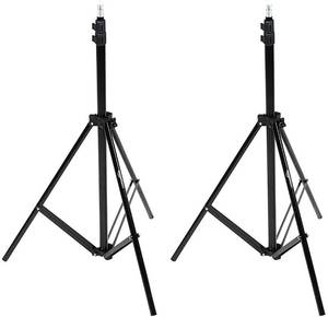 Amazon Basics Aluminum Light Photography Tripod Stand with Case - Pack of 2