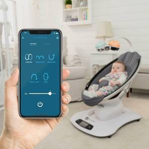 4moms mamaRoo 4 Bluetooth InfantBaby SwingRocker w 5 Motions Grey Classic