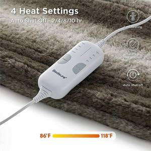Bedsure Heated Blanket Low Voltage 5060 Throw Size Faux Fur Electric Blanket