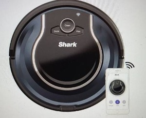 Shark ION Robot Vacuum RV761 with Wi-Fi and Voice Control, 0.5 Quarts, in Black and Navy blue