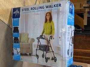Medline Rollator Steel Walker with Seat
