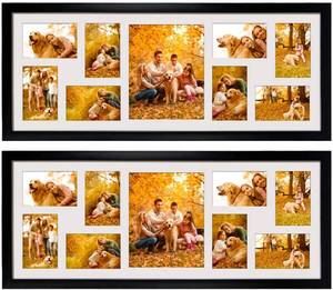 WIFTREY 2 Pack 4x6 Picture Frames Collage with 9 Openings