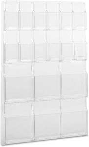 Safco 5600CL Reveal Clear Literature Display 18 Compartments