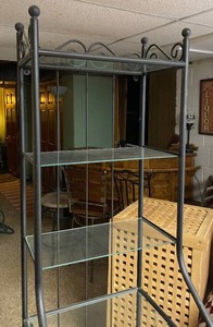 Metal and Glass Display Shelf