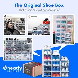 Neatly Stackable Shoe Box Organizer, Set of 12