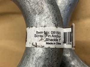 (2) Screw Pin  17,000# Shackles
