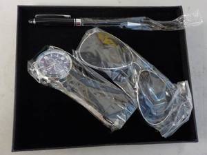 lot 286 image: Gift Set, Sunglasses, Watch and Pen...