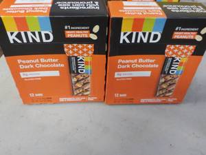 lot 327 image: 2 Boxes 24 Bars Total KIND Peanut B...