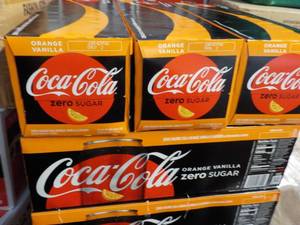 lot 358 image: 4 - 12 packs Coca Cola Orange Vanil...