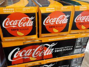 lot 360 image: 4 - 12 packs Coca Cola Orange Vanil...