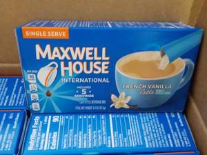 lot 368 image: Case of 8 Boxes Maxwell House Singl...