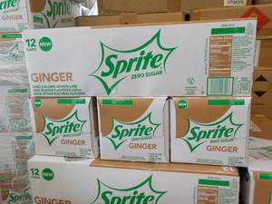 lot 408 image: 4 - 12 Packs Sprite Ginger Zero Sug...