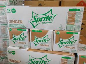 lot 410 image: 4 - 12 Packs Sprite Ginger Zero Sug...