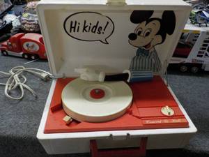 lot 2 image: Mickey Mouse Vintage Record Player...