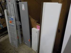 lot 57 image: Lot of Rubbermaid Wood Shelves var...