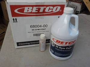 lot 138 image: 1 Gallon Betco SS Gym Coat Wood Flo...