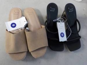 lot 156 image: 2 Pair A New Day Sandals size Women...