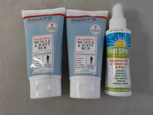 lot 194 image: Muscle and Joint Rub and Pain Spray...