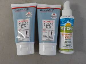 lot 195 image: Muscle and Joint Rub and Pain Spray...