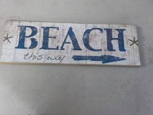 lot 236 image: Beach Wood Sign 18 x 6...