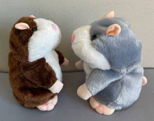 lot 20 image: Lot of 2 Talking Hamster Toys-Repeats what you Say