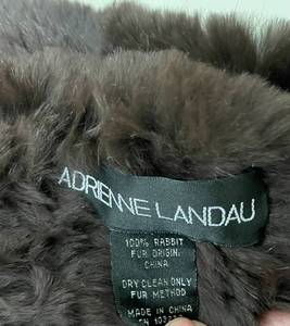 lot 50 image: Adrienne Landau Brown Rabbit Fur Infinity Scarf