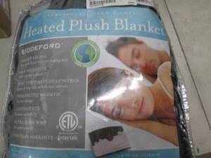 biddeford heated plush blanket king...