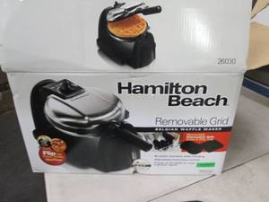 hamilton beach belgian waffle maker...