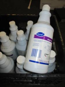 black milk crate with11 oxivir tb 1...