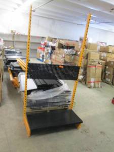 7 pallets of newunused shelving ...