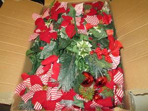 box of striped poinsettia bouquets ...