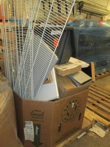 gaylordpallet full of shelving and...
