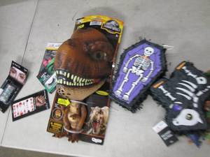 box of halloween items ...