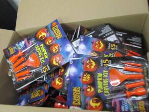 box full of pumpkin carving kits ...