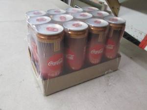 case of 12 coke cola with coffee ca...