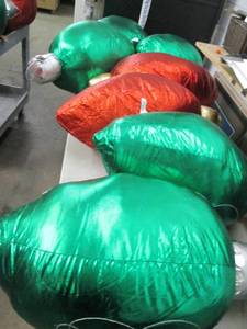7 jumbo plush christmas decorations...