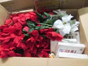 box of fake flowers and more ...