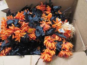 box of fake flowers and more ...