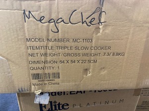 MEGA CHEF 3 POT CROCK POT