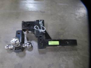 lot 377 image: 2 Adjustable Tri-Ball Mount Drop Hitch