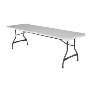 lot 445 image: Lifetime White Stacking Folding Table, 80344 - SCRATCH AND DENT.