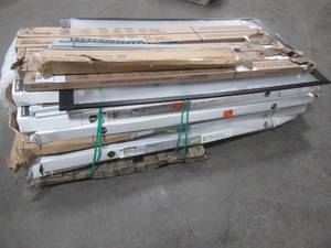 lot 441 image: MIXED PALLET OF MISCELLANEOUS CLOSET DOORS, CEILING TILE GRID AND MORE