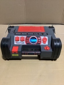 Vector 1200 Peak Amp Portable Car Jump StarterPortable Power Station with 120 PSI Compressor and 500 Watt Power Inverter. See Pictures